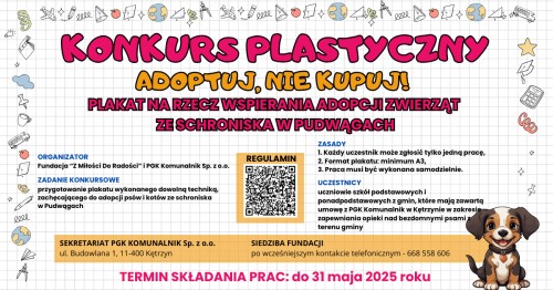 Konkurs plastyczny "Adoptuj, nie kupuj!"